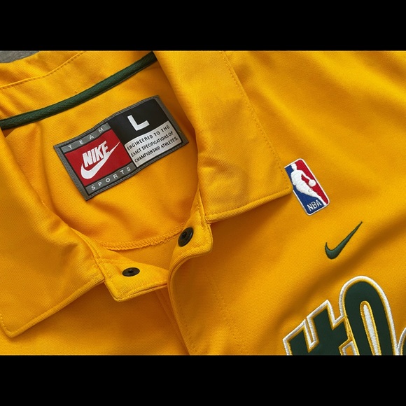 Vintage Seattle Sonics Basketball Warmup Jersey Authentic Sewn Nike Supersonics - Picture 4 of 14